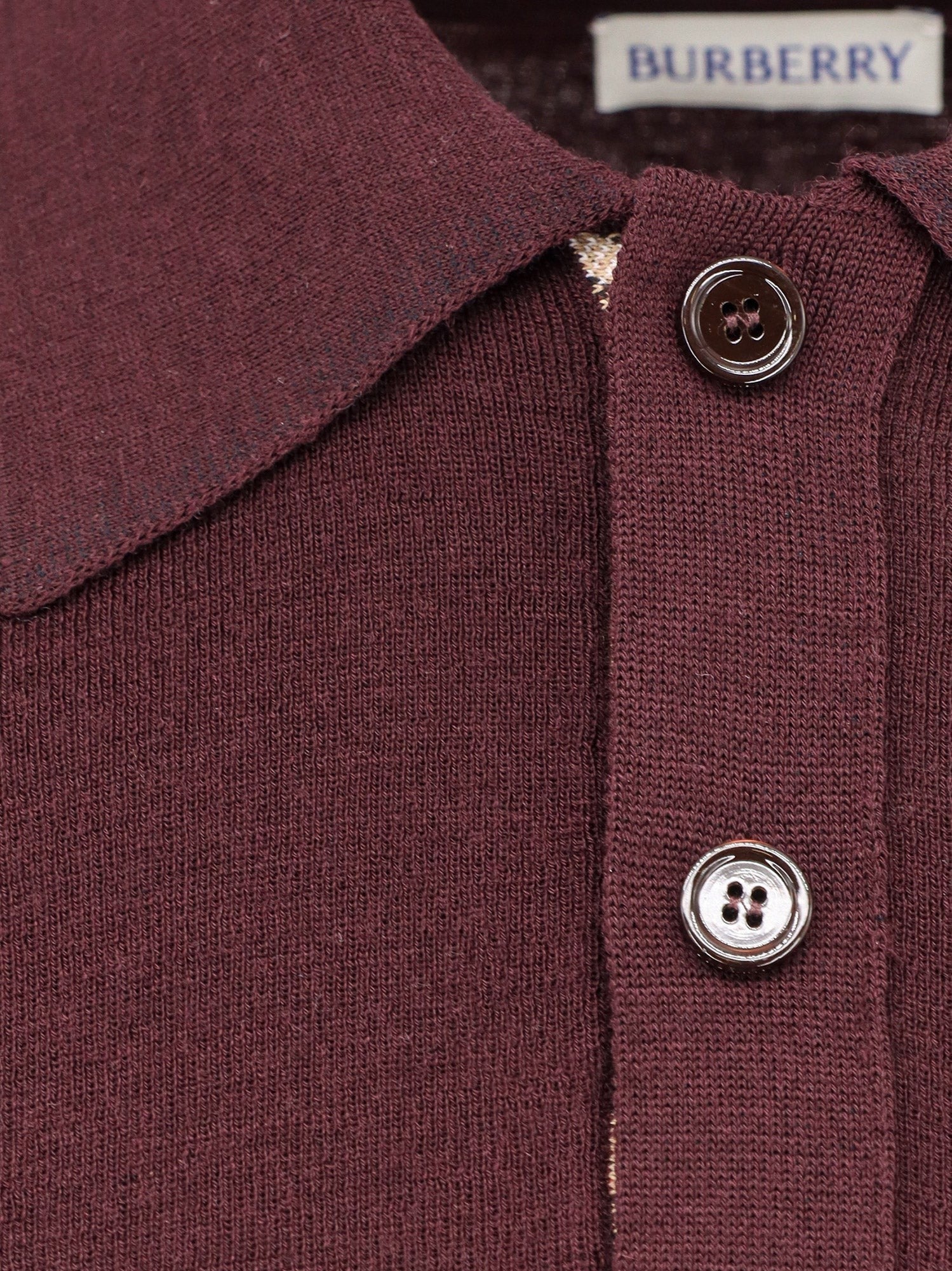 Burberry - Man - Mahogany Red - Knit Sweater
