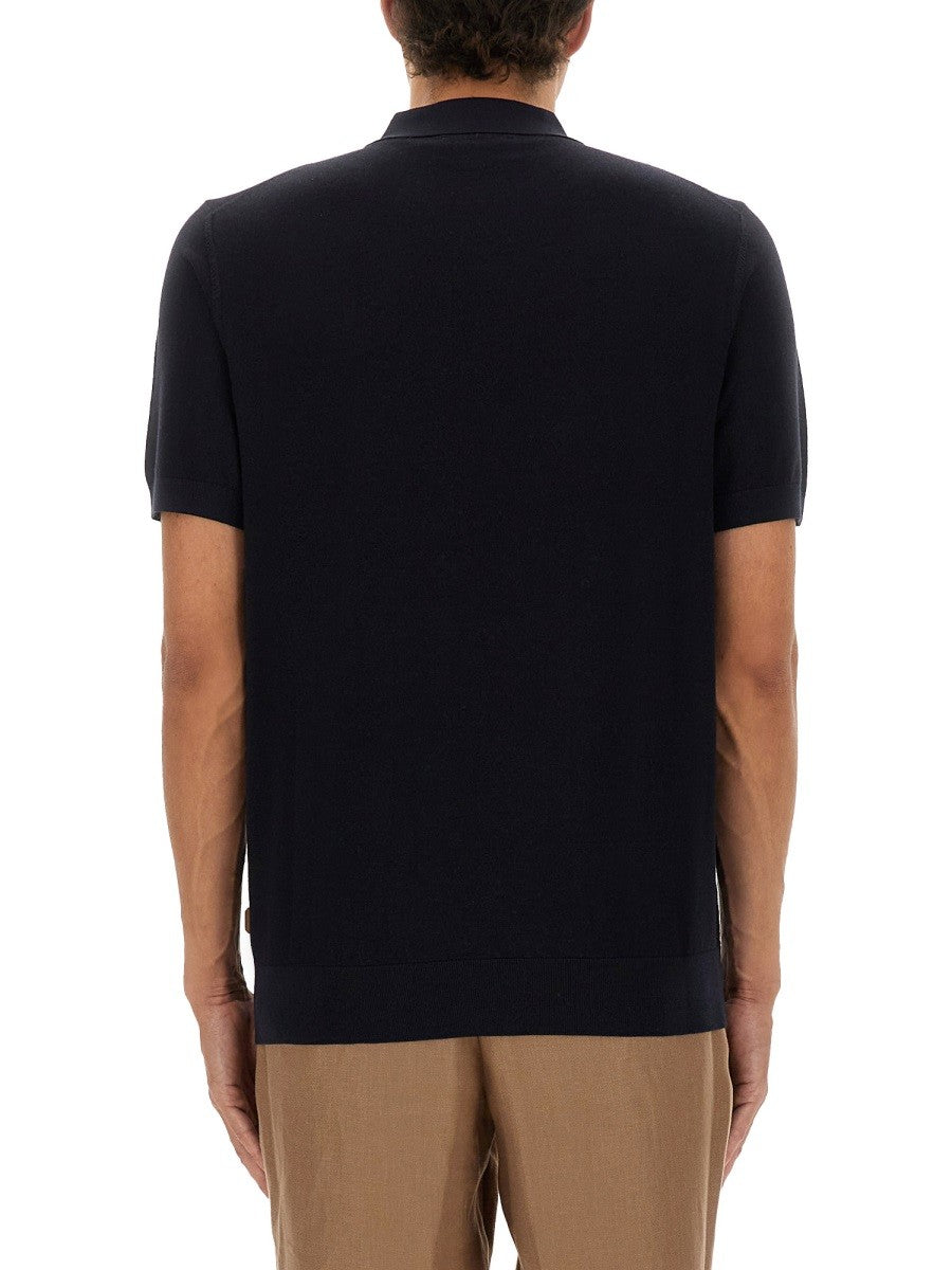 BOSS CAMEL - Man - Blue - Polo Shirt