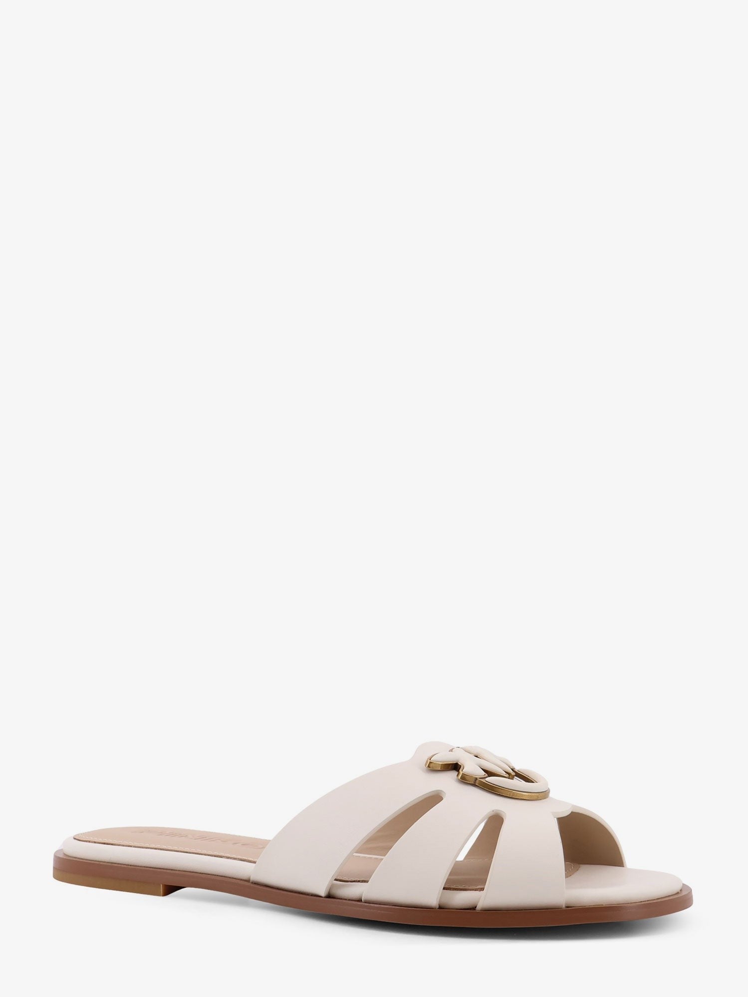 Pinko - Woman - White - Flat Sandal