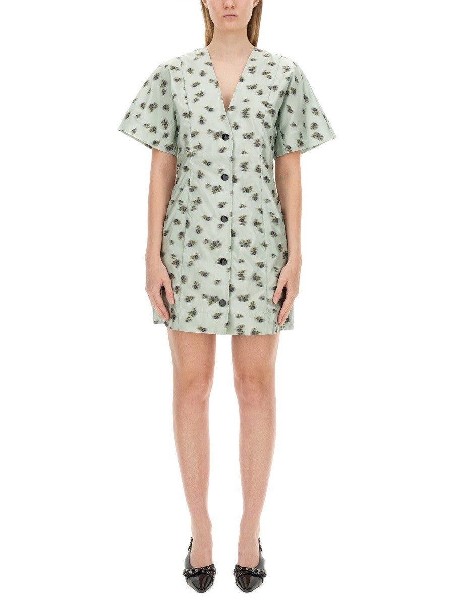 GANNI - Woman - Green - Dress