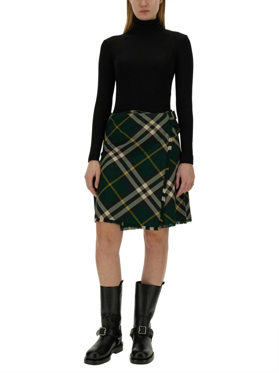 Burberry - Woman - Green - Skirt
