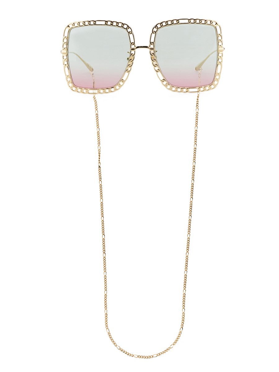 Gucci - Woman - Gold - Sunglasse