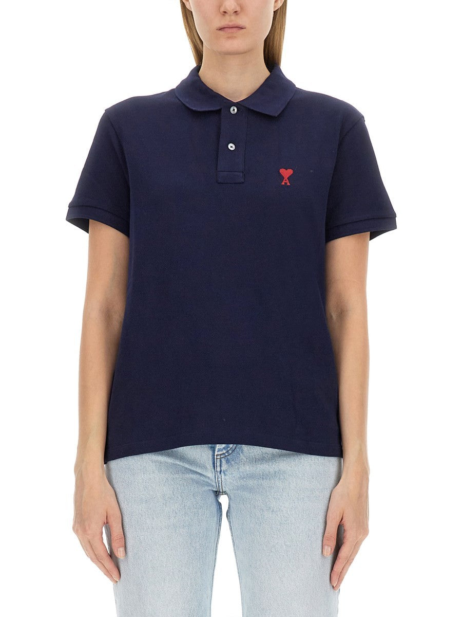 AMI PARIS - Woman - Blue - POLO SHIRT