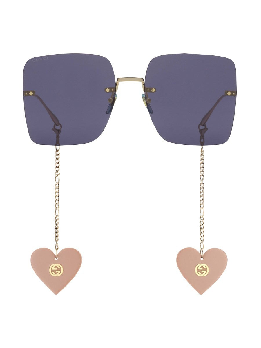 Gucci - Woman - Gold - Sunglasse