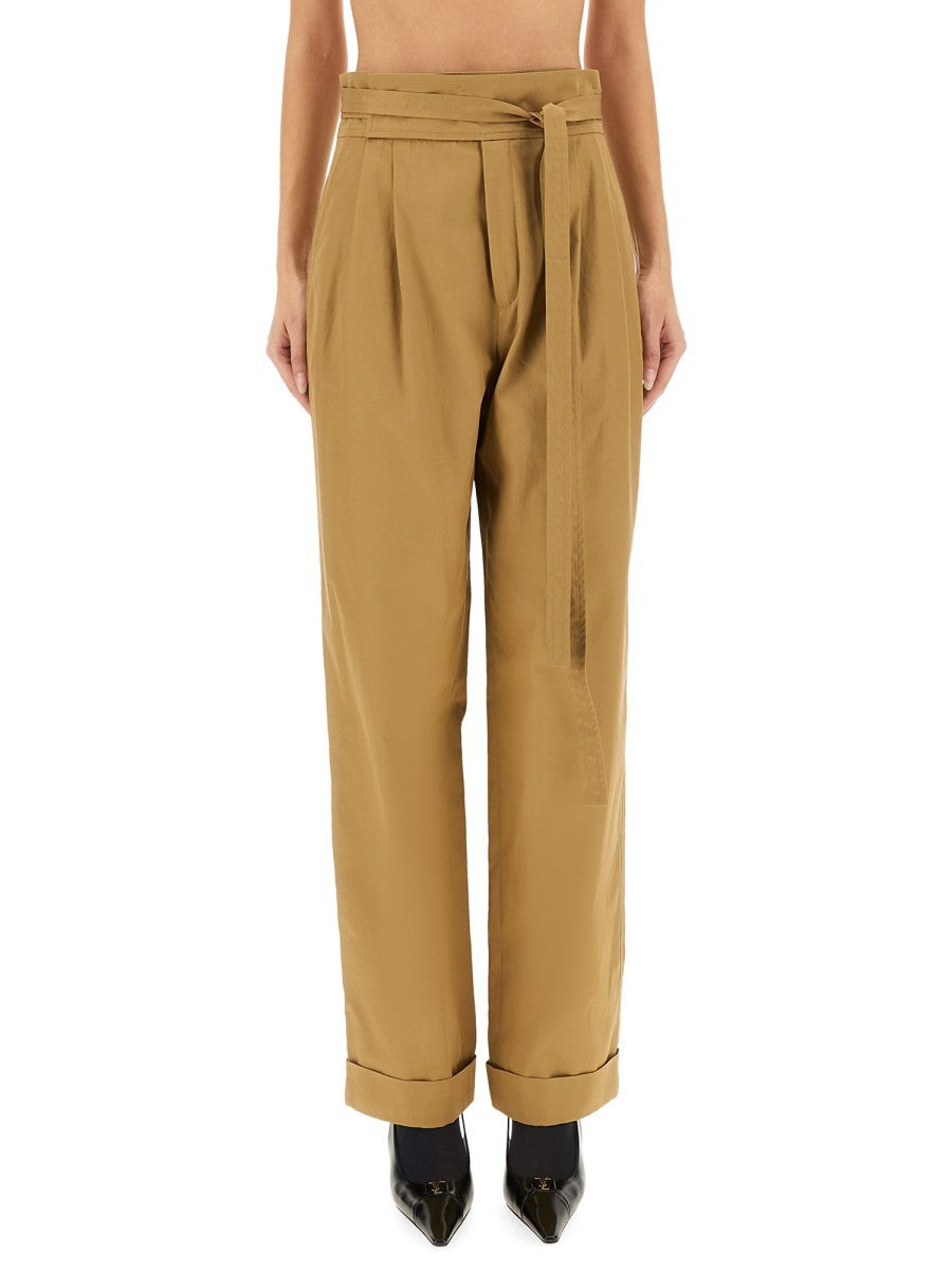 Saint Laurent - Woman - Beige - Pants