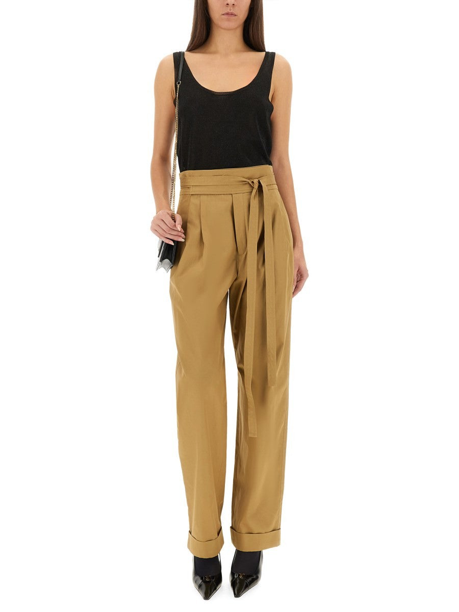 Saint Laurent - Woman - Beige - Pants