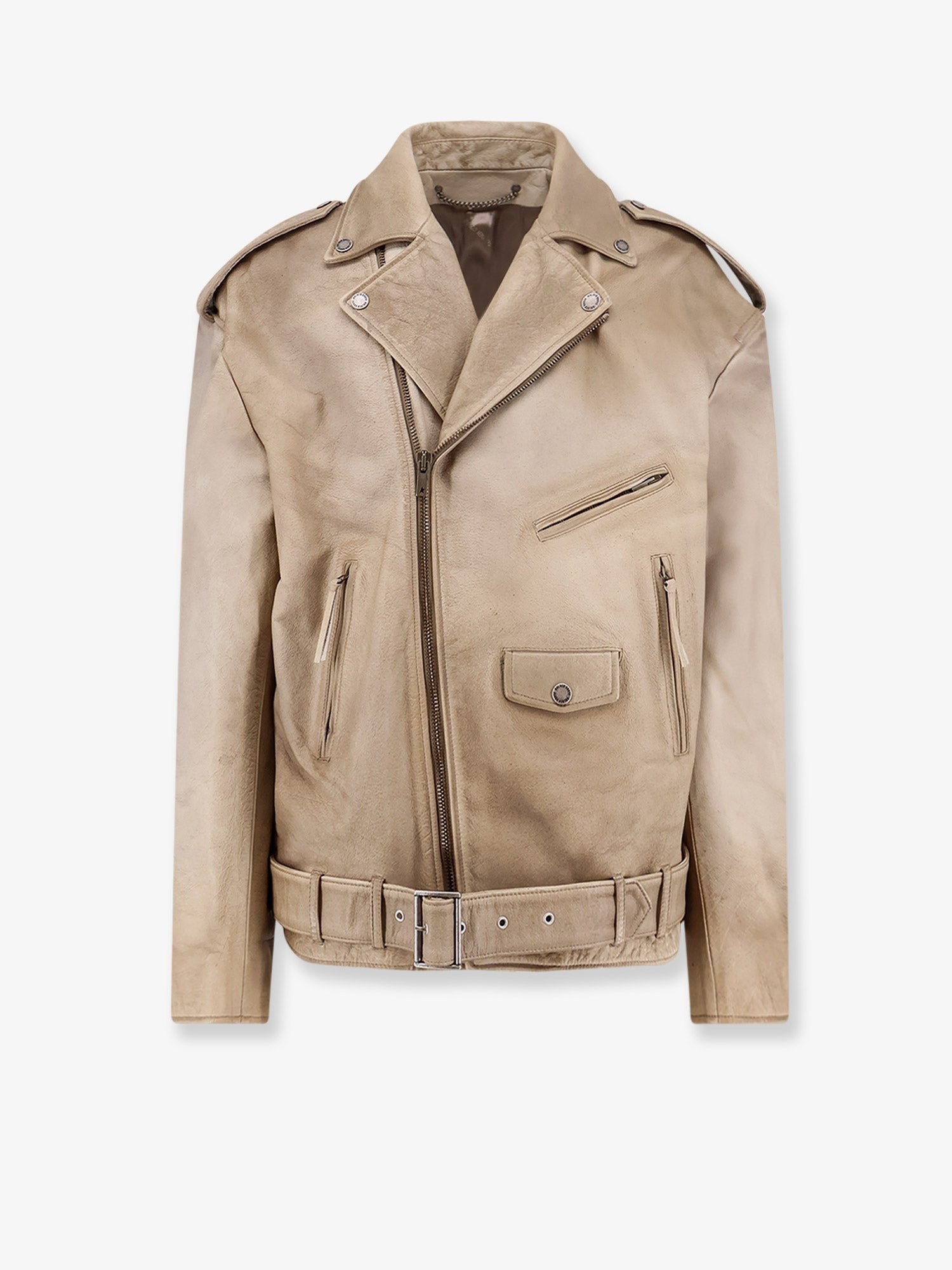 Golden Goose Deluxe Brand - Man - Beige - Leather Jacket