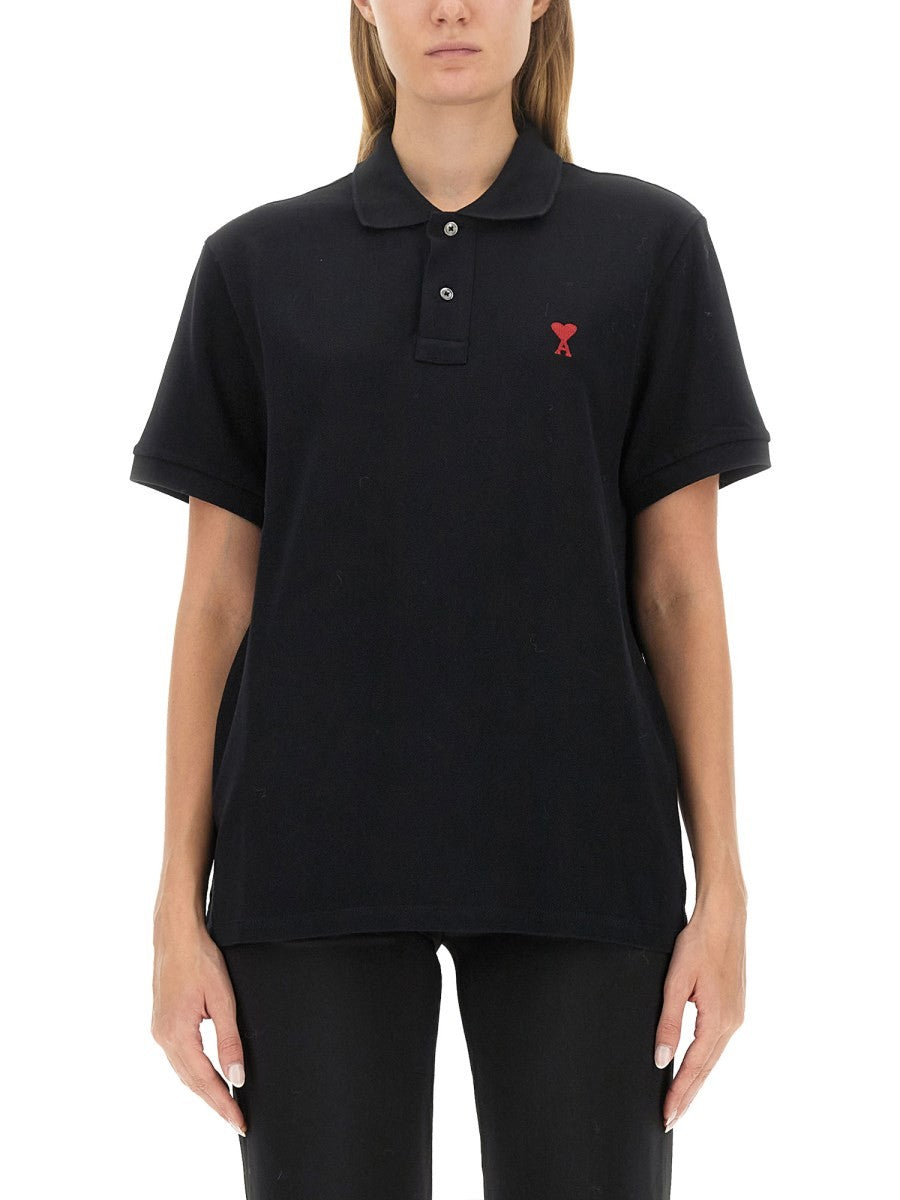 AMI PARIS - Woman - Black - POLO SHIRT