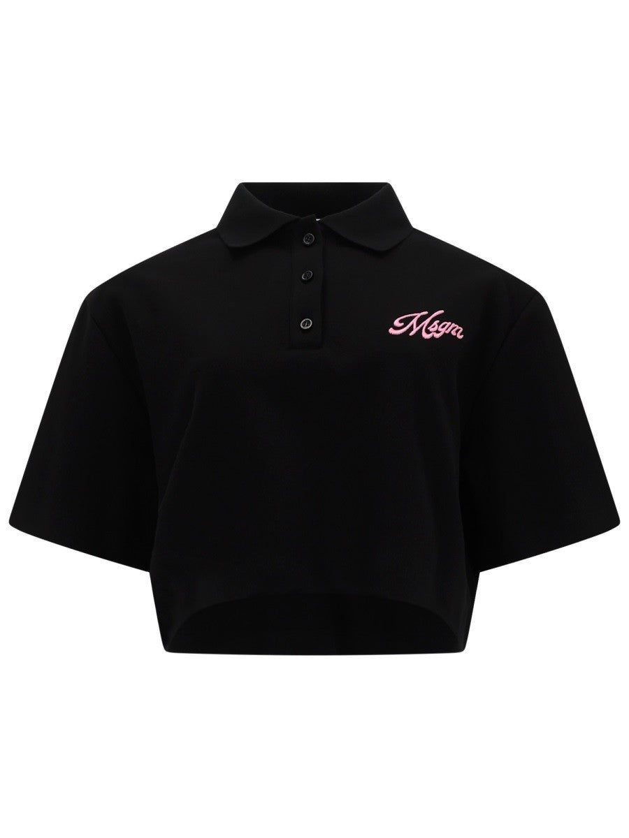 msgm - Woman - Black - Polo Shirt