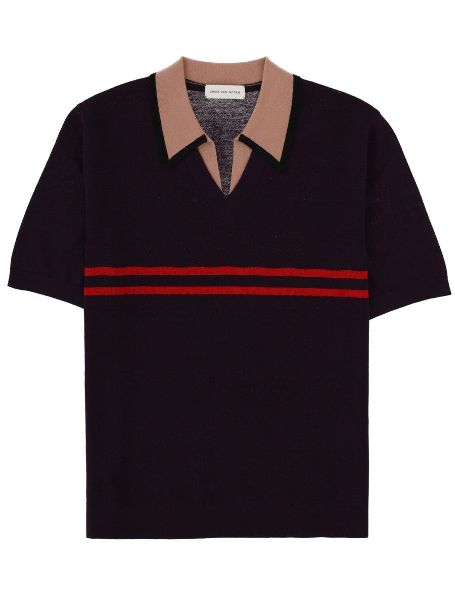Dries Van Noten - Man - Purple - Polo Shirt