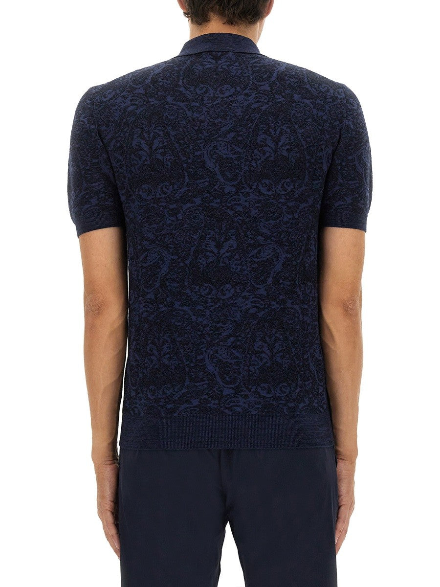 Etro - Man - Blue - Polo Shirts