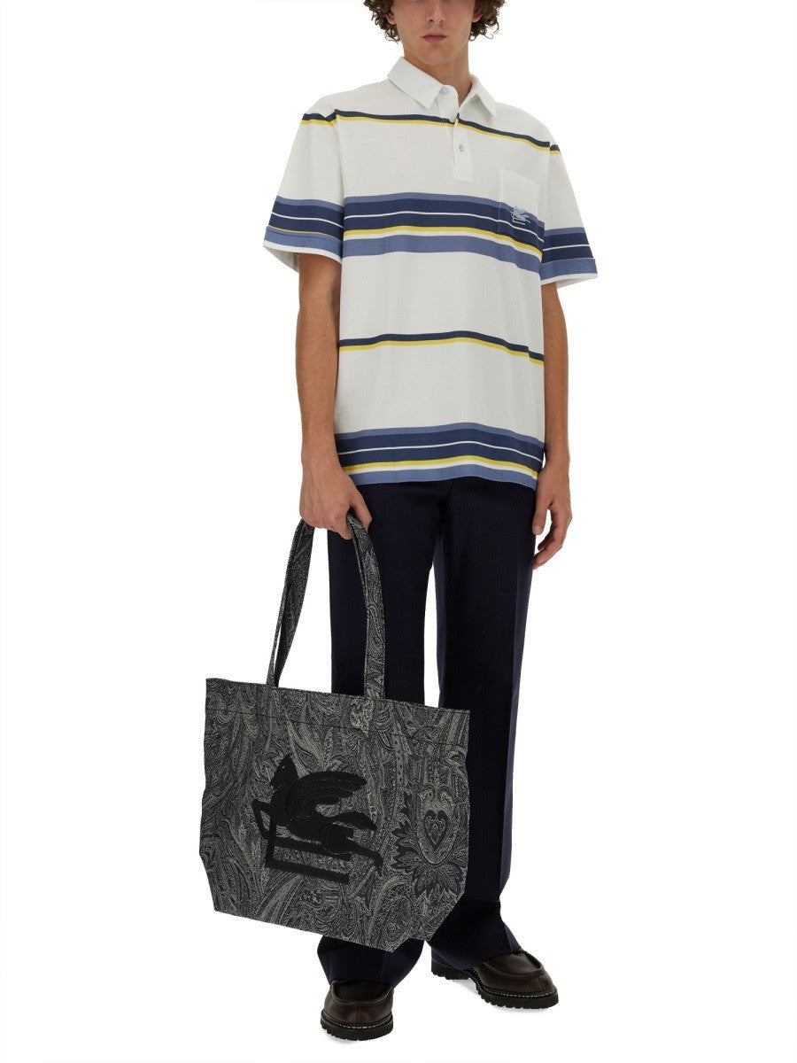 Etro - Man - Beige - Polo Shirt
