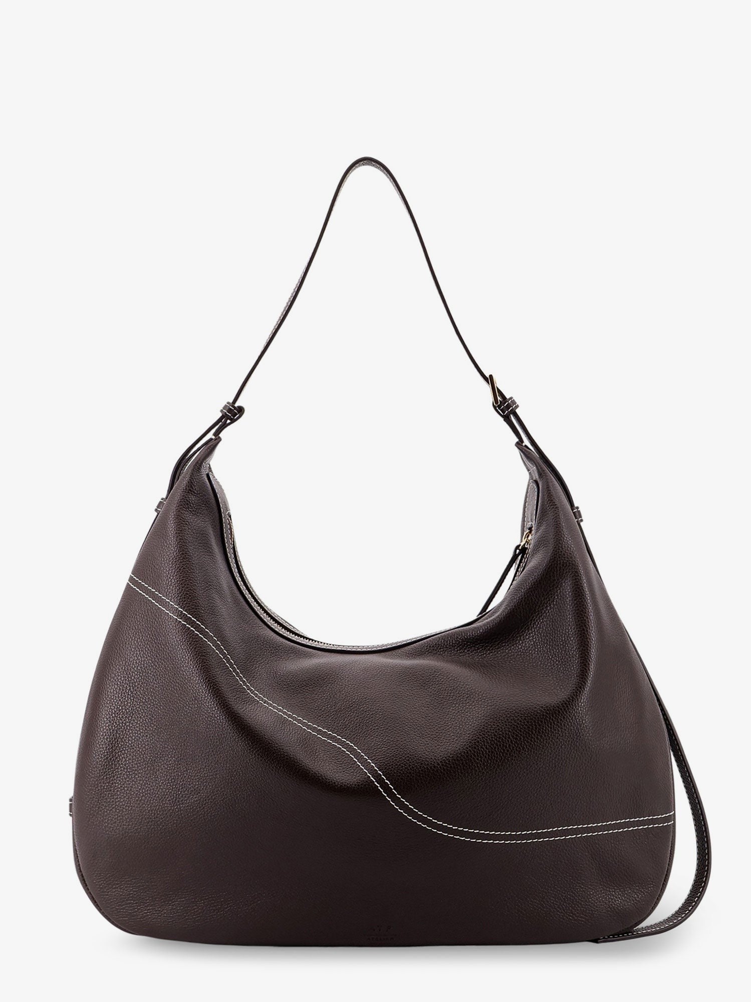 ATP ATELIER - Woman - Walnut Contrast Stitch - Shoulder Bag