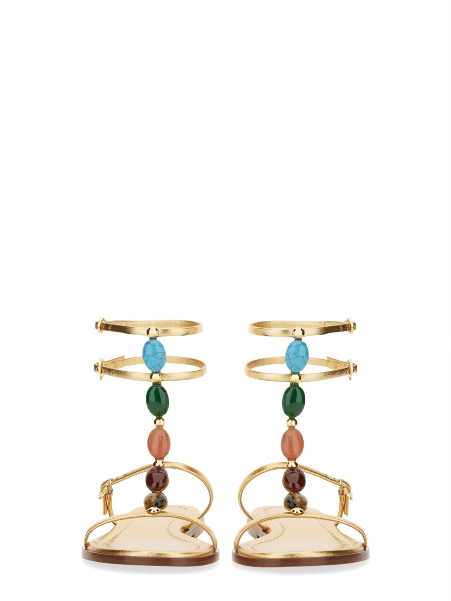 GIANVITO ROSSI - Woman - Gold - Flat