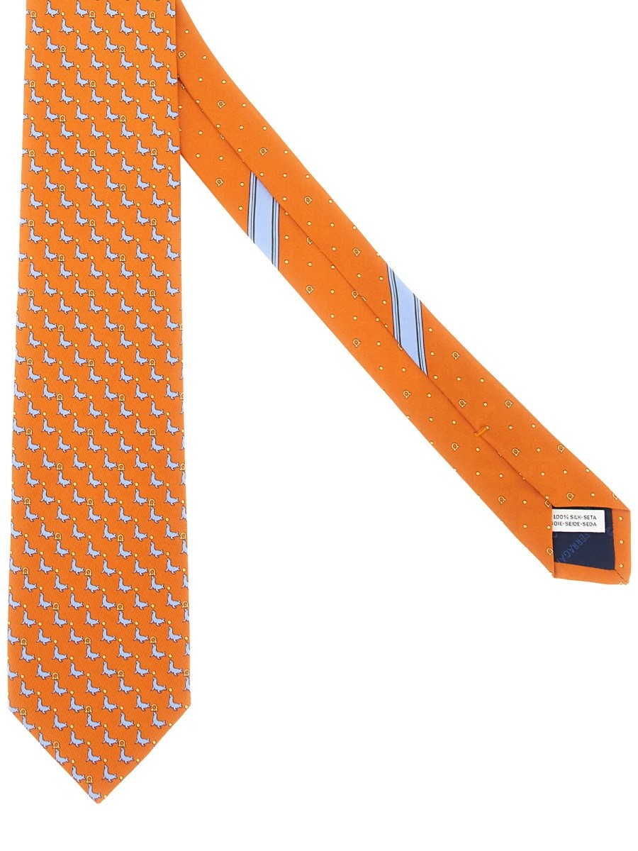 Ferragamo - Man - Orange - Tie
