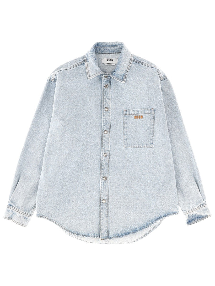 msgm - Man - Blue - Shirt