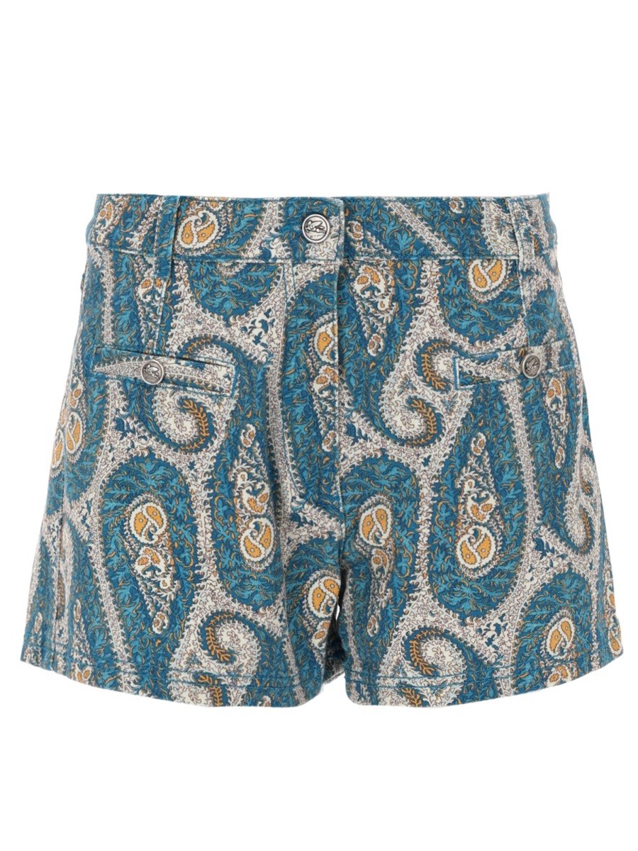 Etro - Woman - Blue - Shorts
