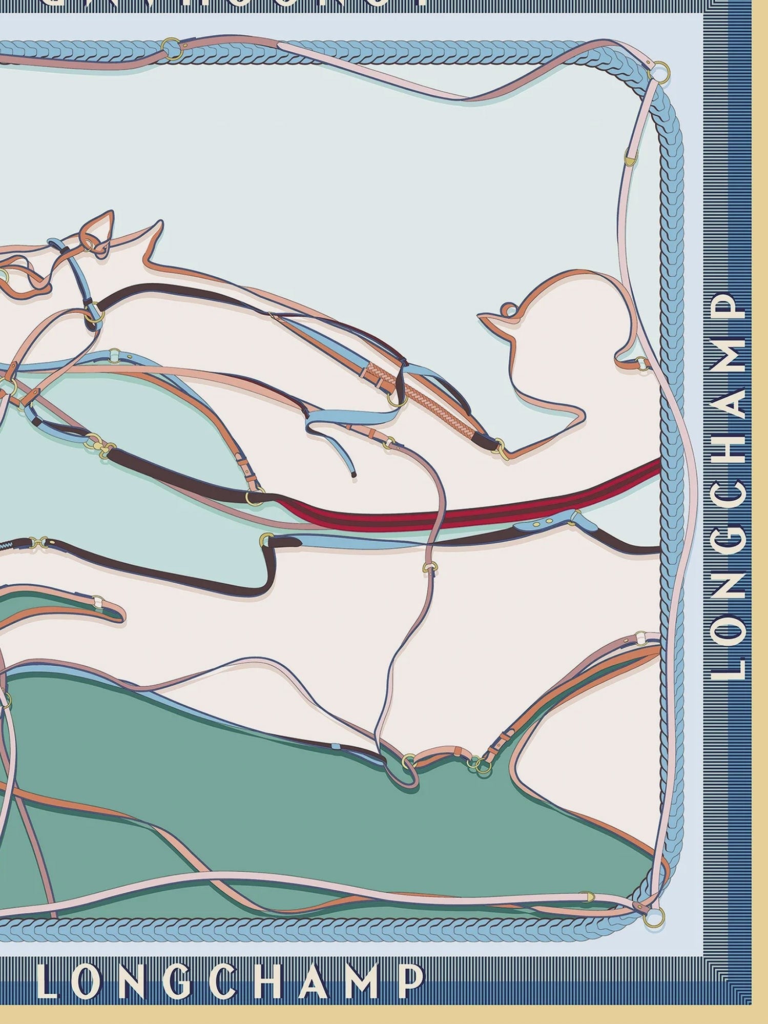 LONGCHAMP PARIS - Woman - Blue - Scarf