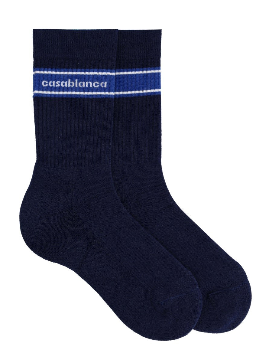 CASABLANCA - Unisex - Blue - Socks