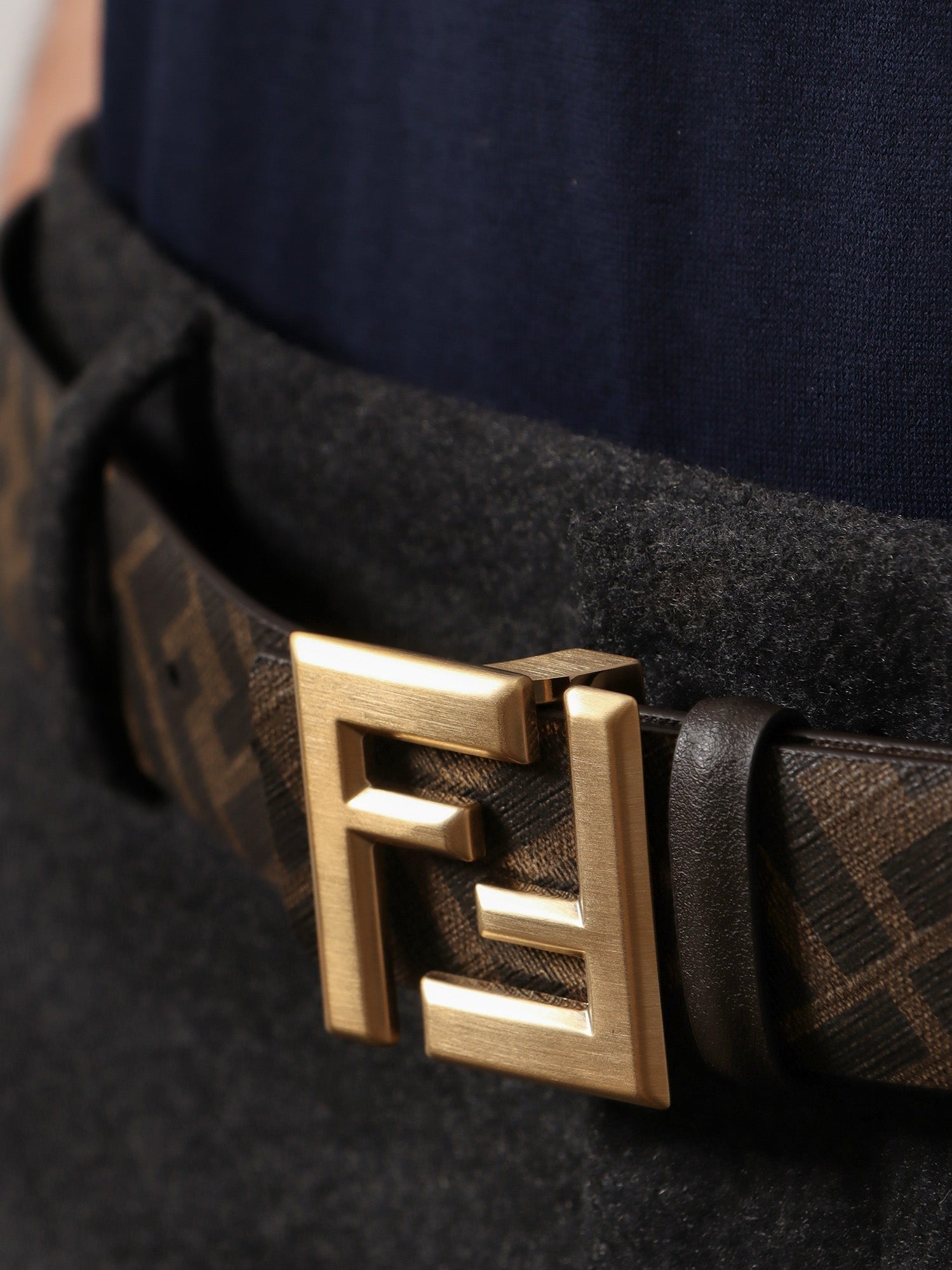 Fendi - Man - Ebano+Tb Moro+O Sat - Belt