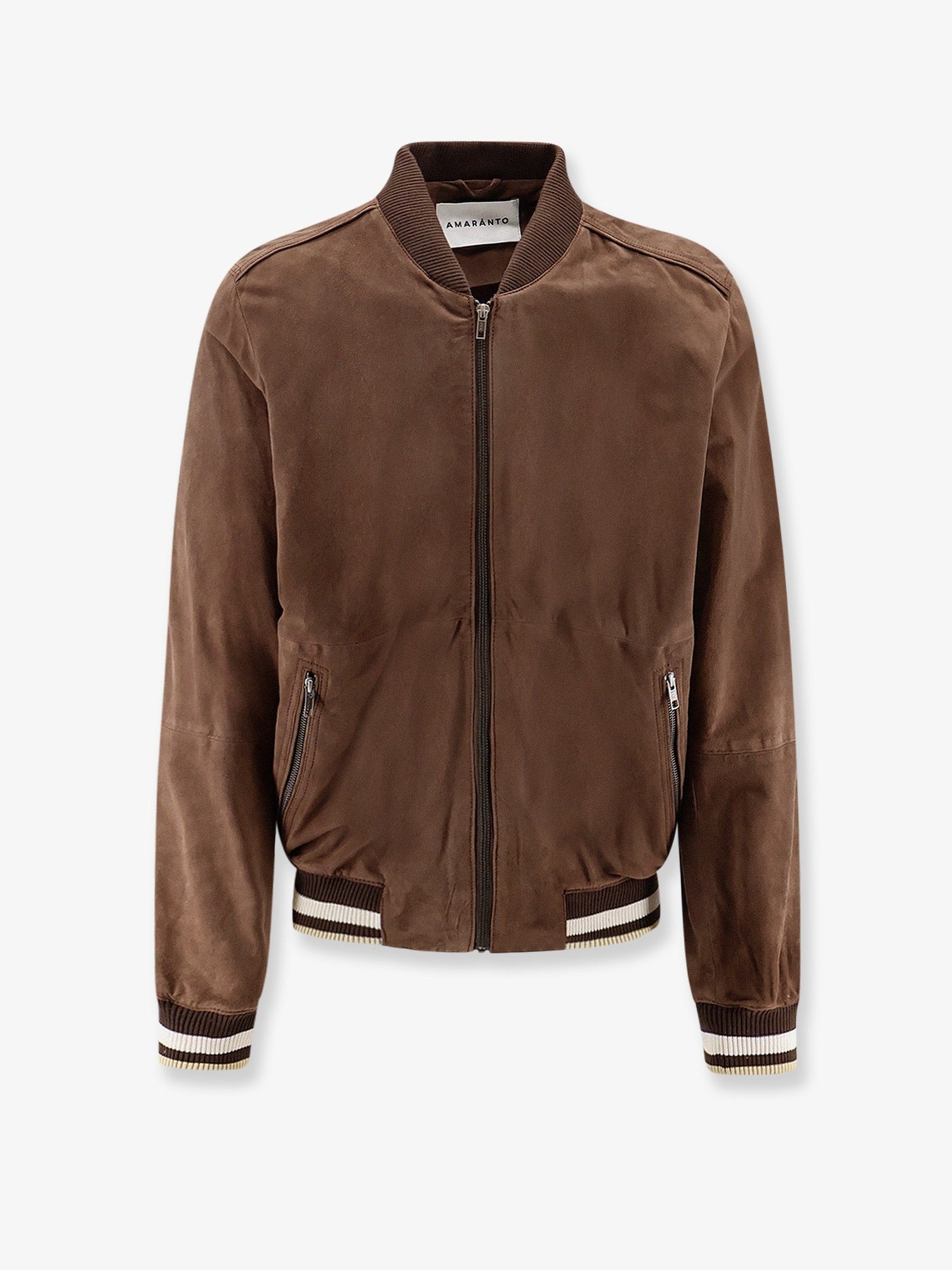 AMARANTO - Man - Brown - Leather Jacket