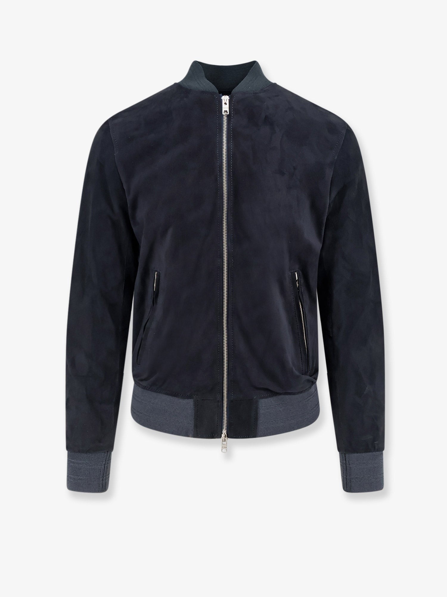 DFOUR - Man - Blue - Leather Jacket