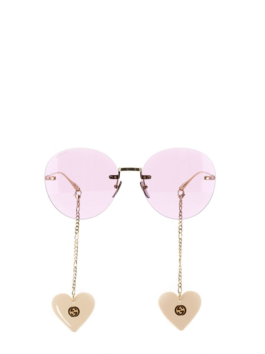 Gucci - Woman - Gold - Sunglasse