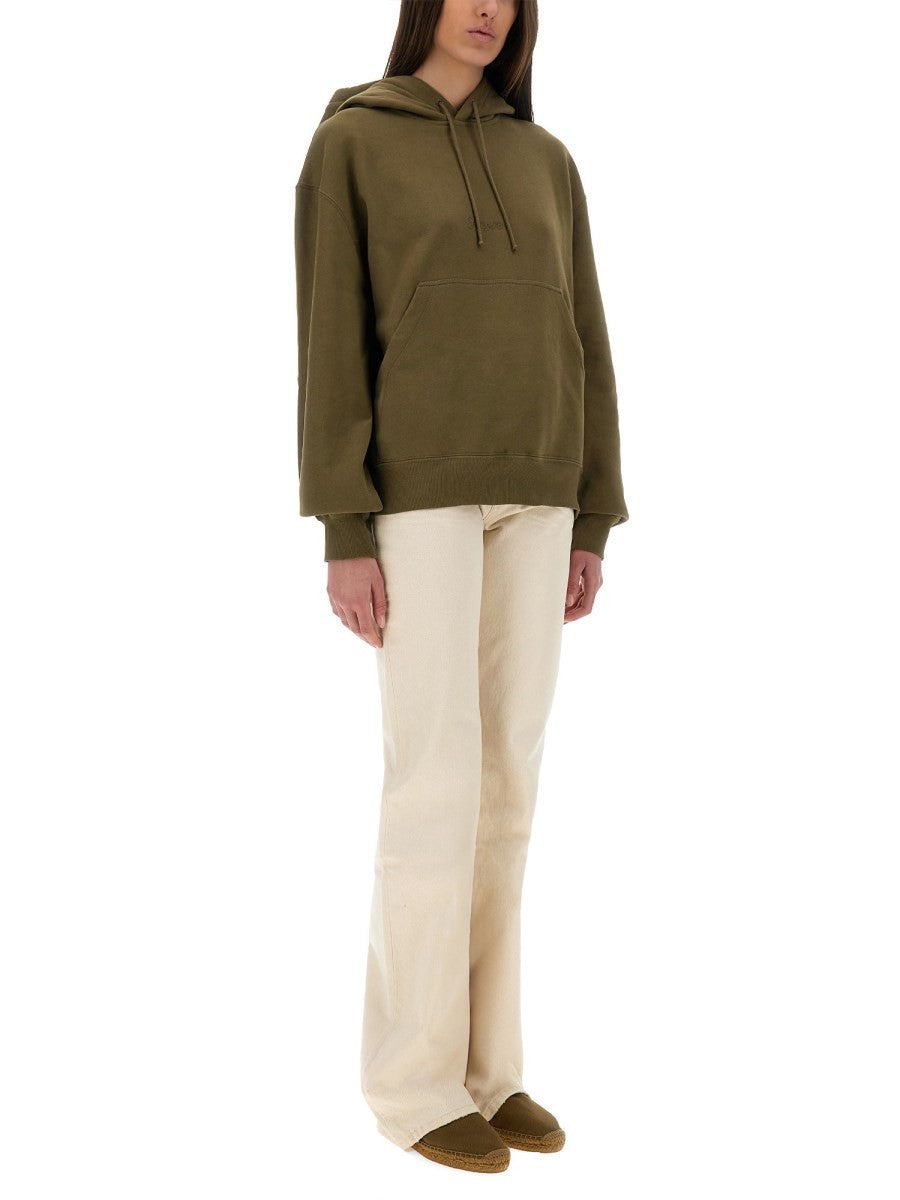 Saint Laurent - Woman - Green - Sweatshirt