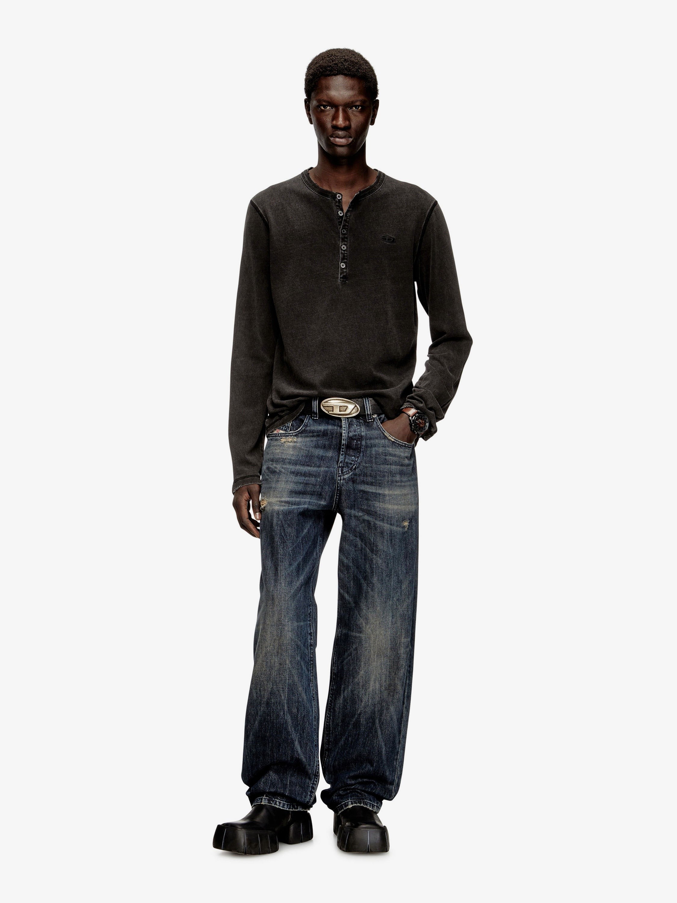Diesel - Man - Grey - T-shirt