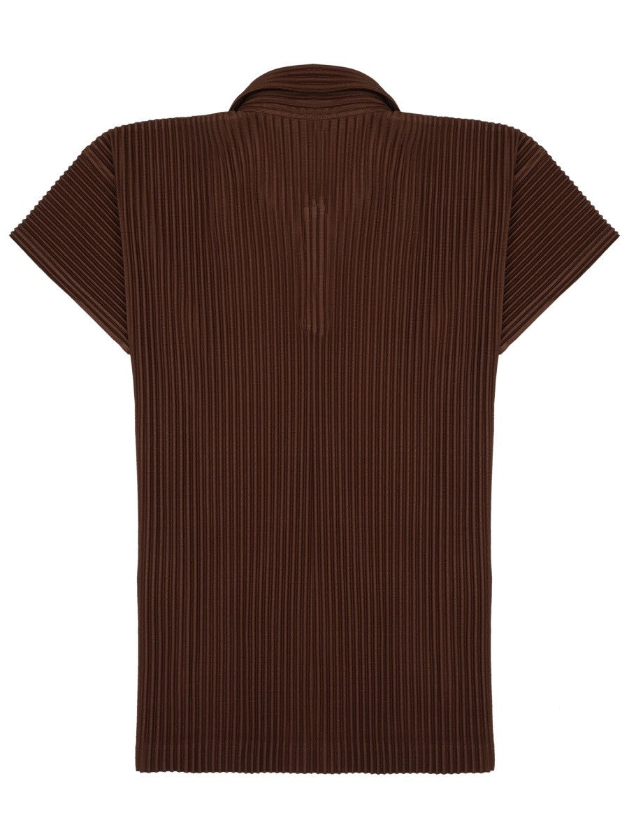 HOMME PLISSE ISSEY MIYAKE - Man - Brown - Polo Shirt