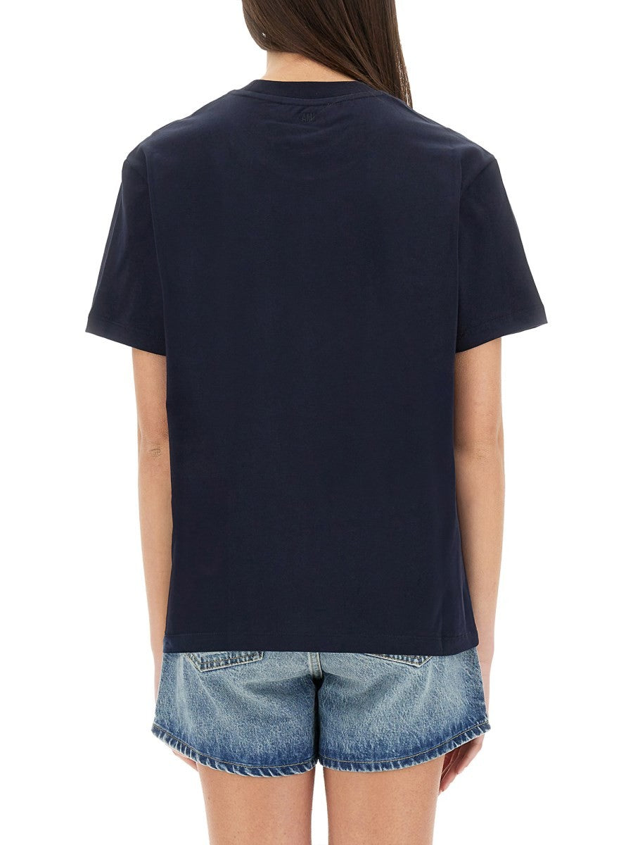 AMI PARIS - Woman - Blue - T-shirt