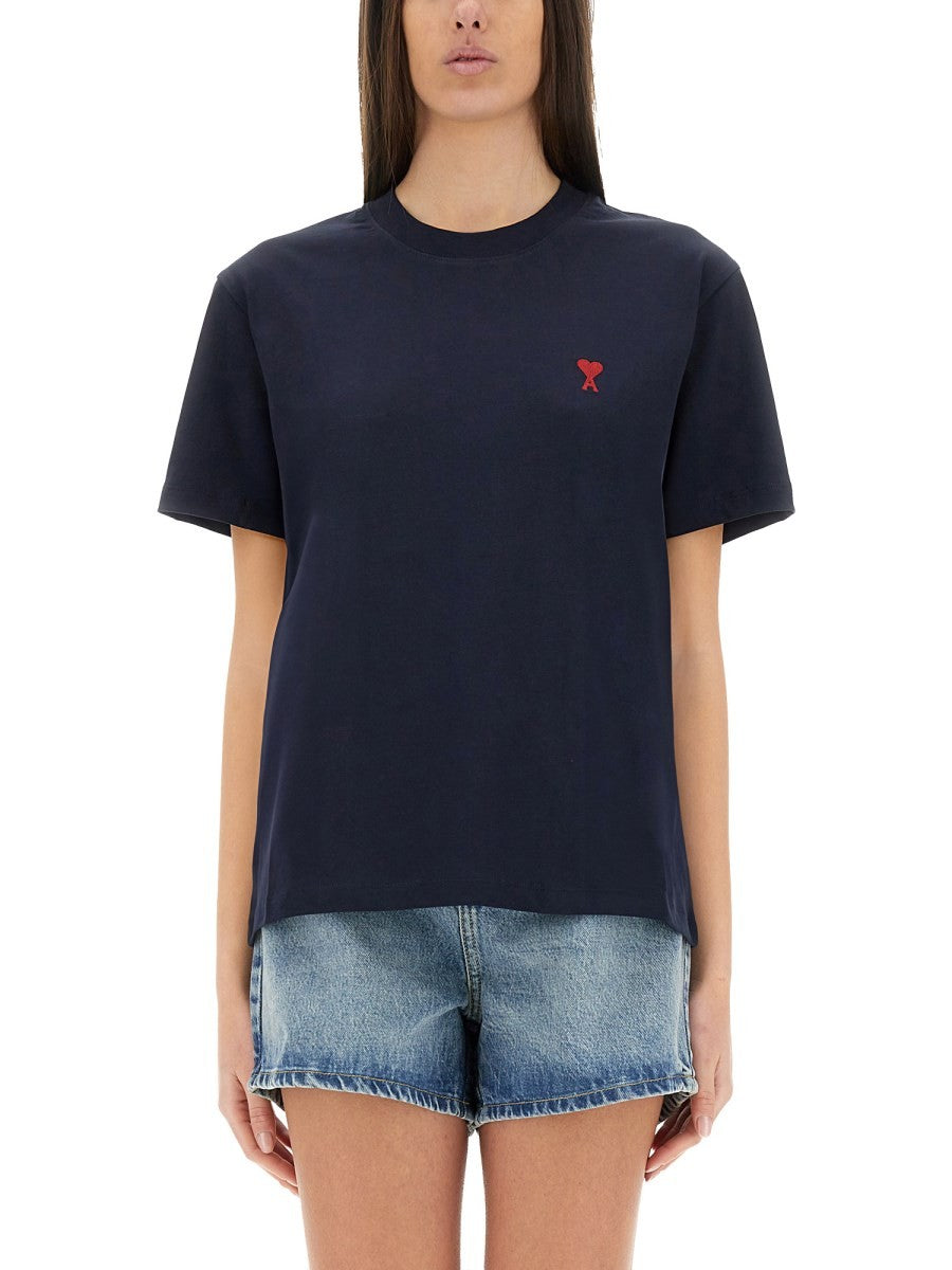 AMI PARIS - Woman - Blue - T-shirt
