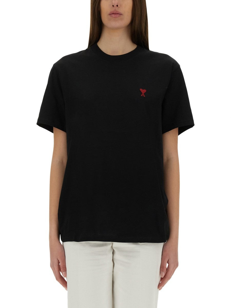 AMI PARIS - Unisex - Black - T-shirt