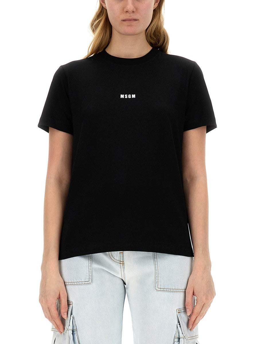 msgm - Woman - Black - T-shirt