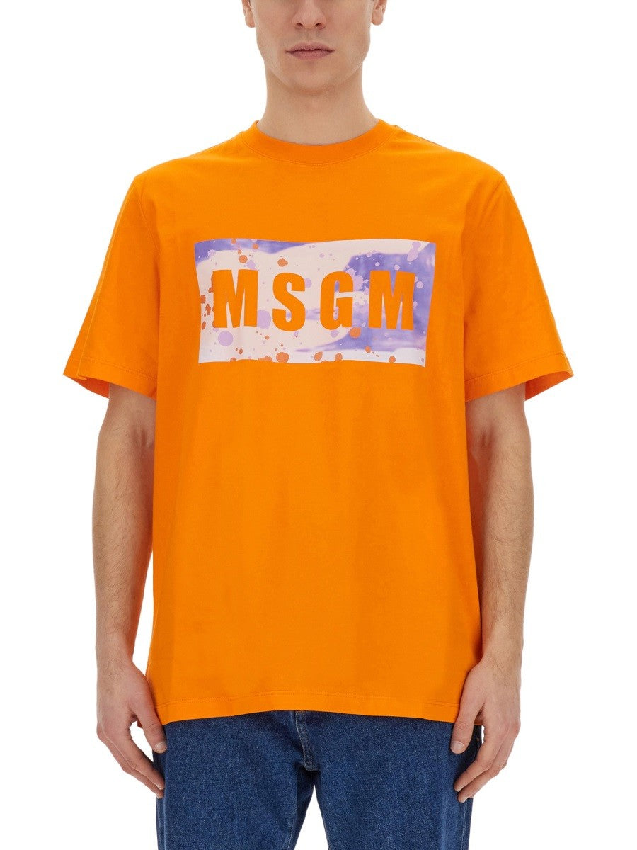 msgm - Man - Orange - T-shirt