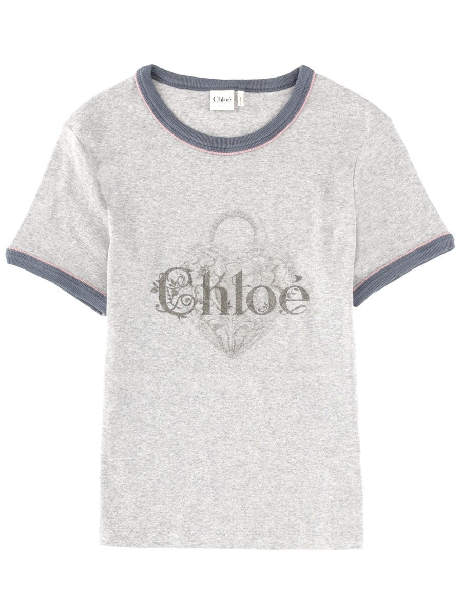 CHLOÉ - Woman - Grey - T-shirt