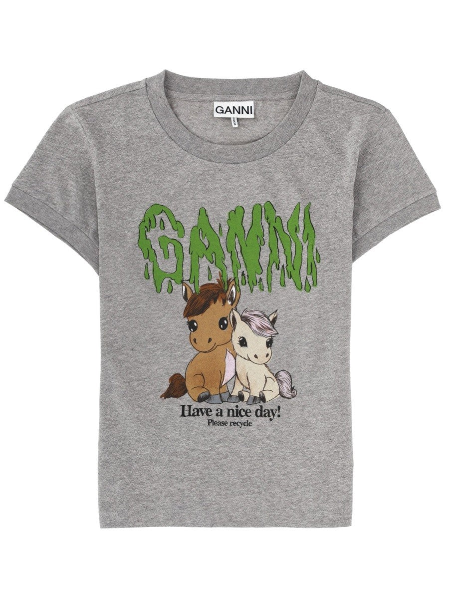 GANNI - Woman - Grey - T-shirt