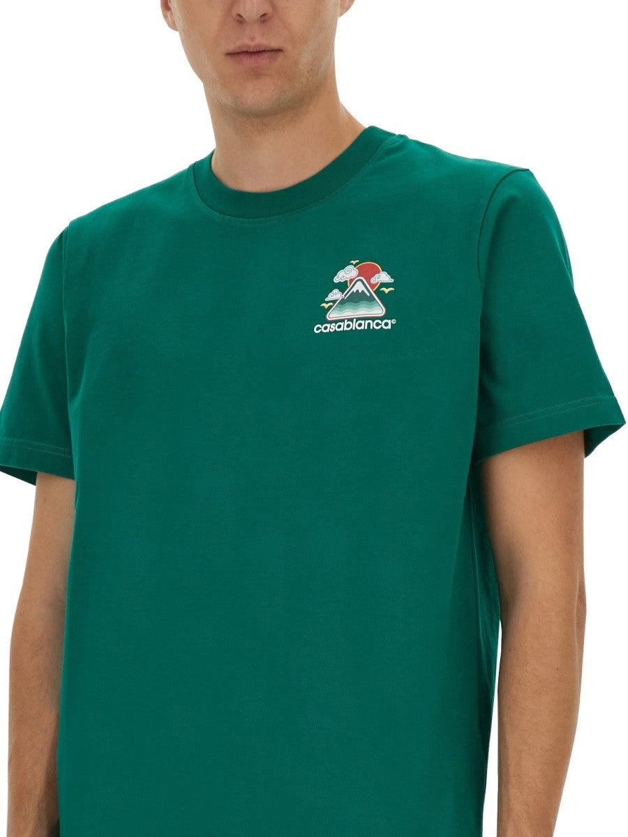 CASABLANCA - Man - Green - T-shirt