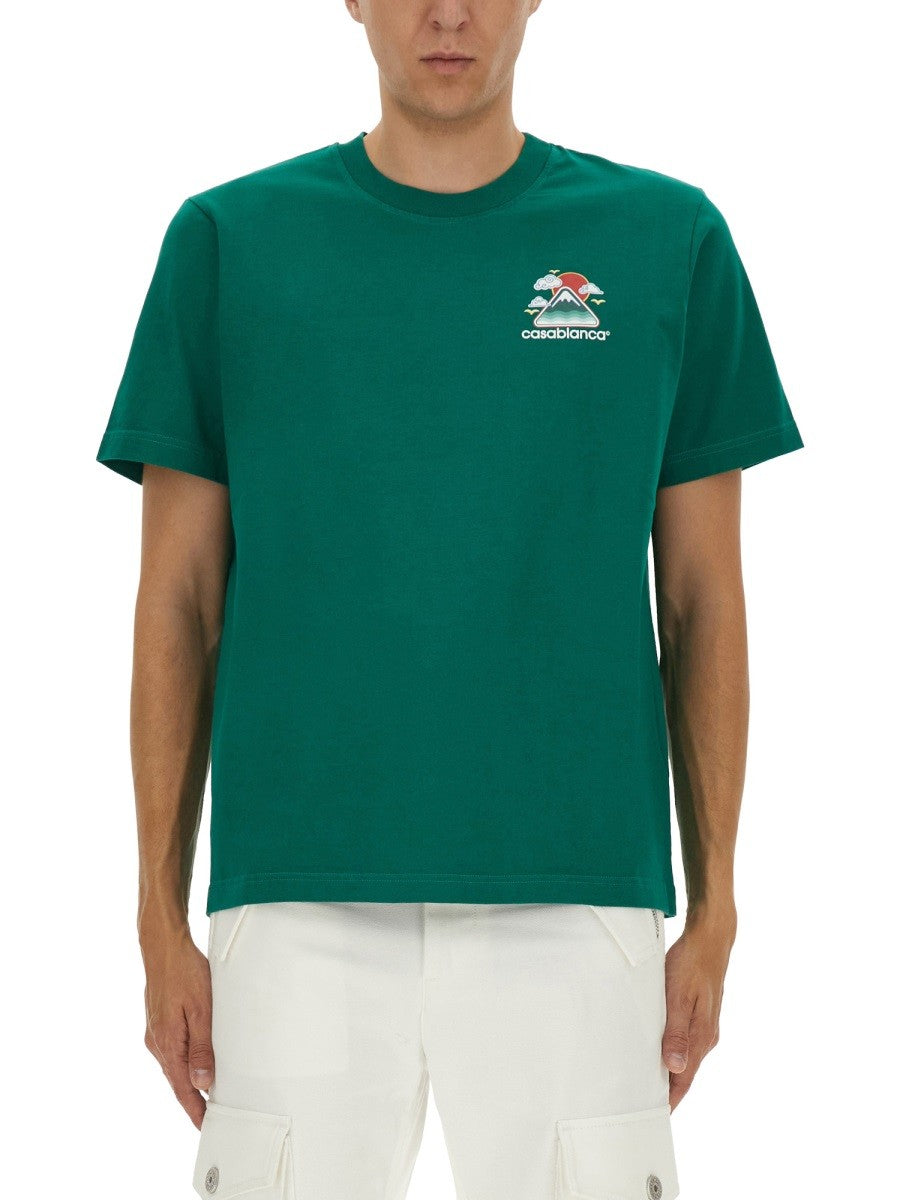 CASABLANCA - Man - Green - T-shirt