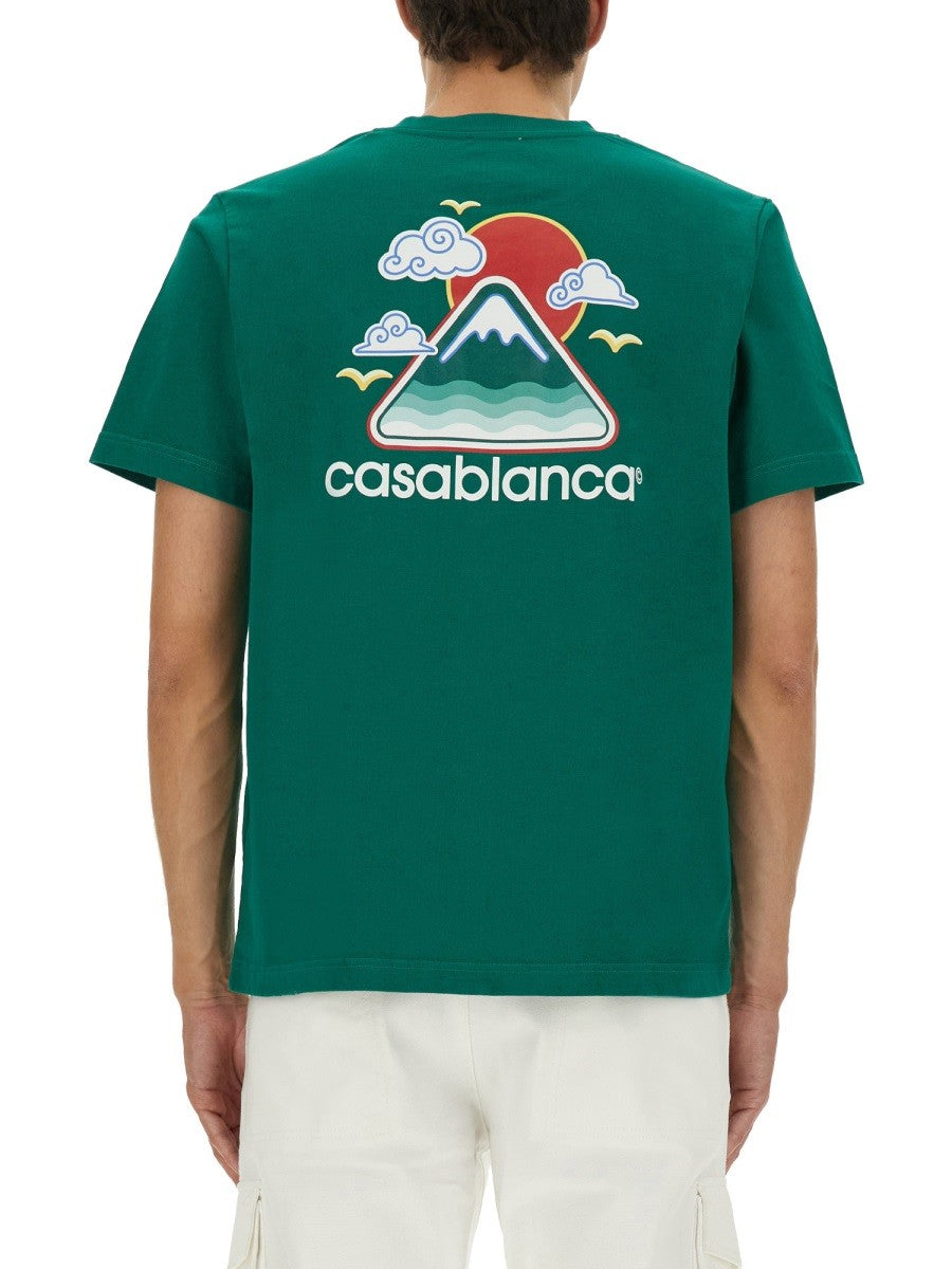 CASABLANCA - Man - Green - T-shirt