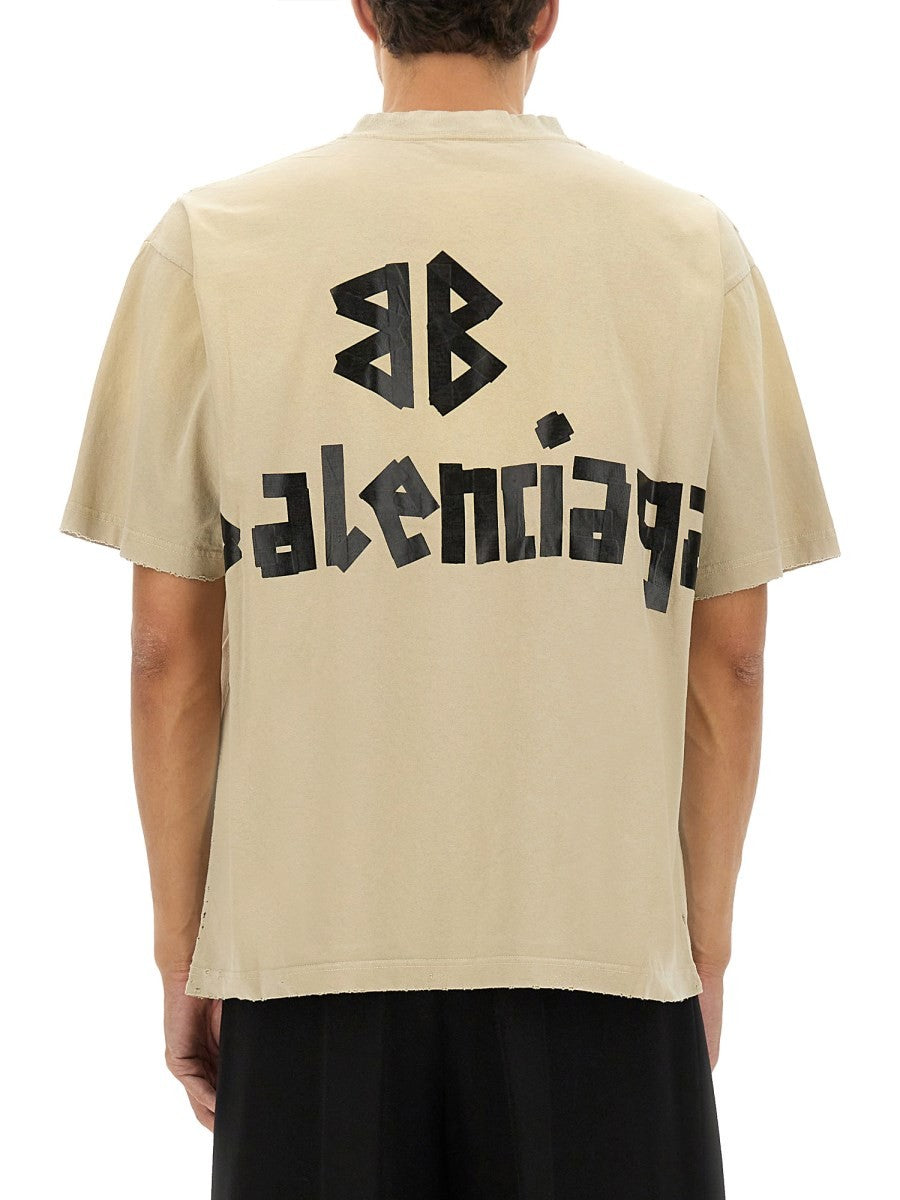 Balenciaga - Unisex - Beige - T-shirt