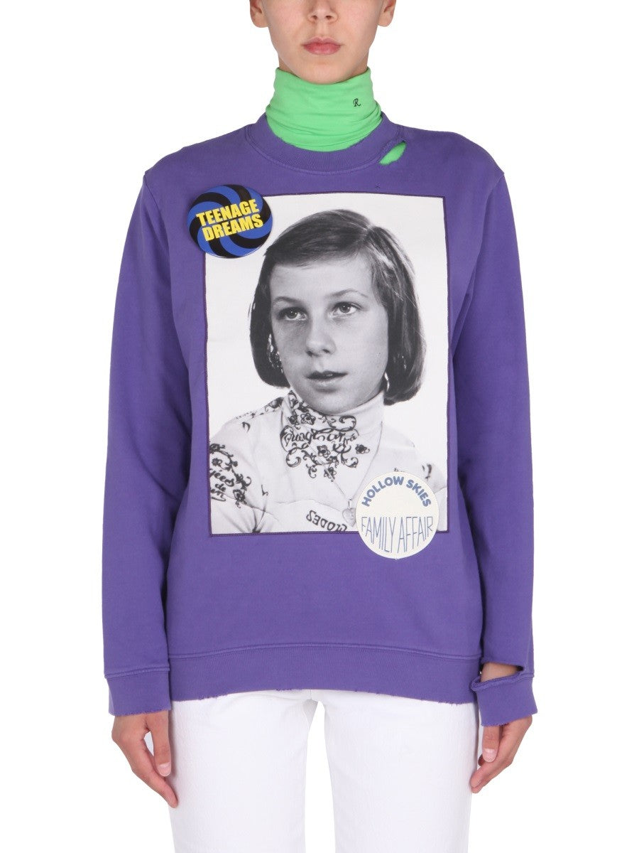 RAF SIMONS - Woman - Purple - Sweatshirt