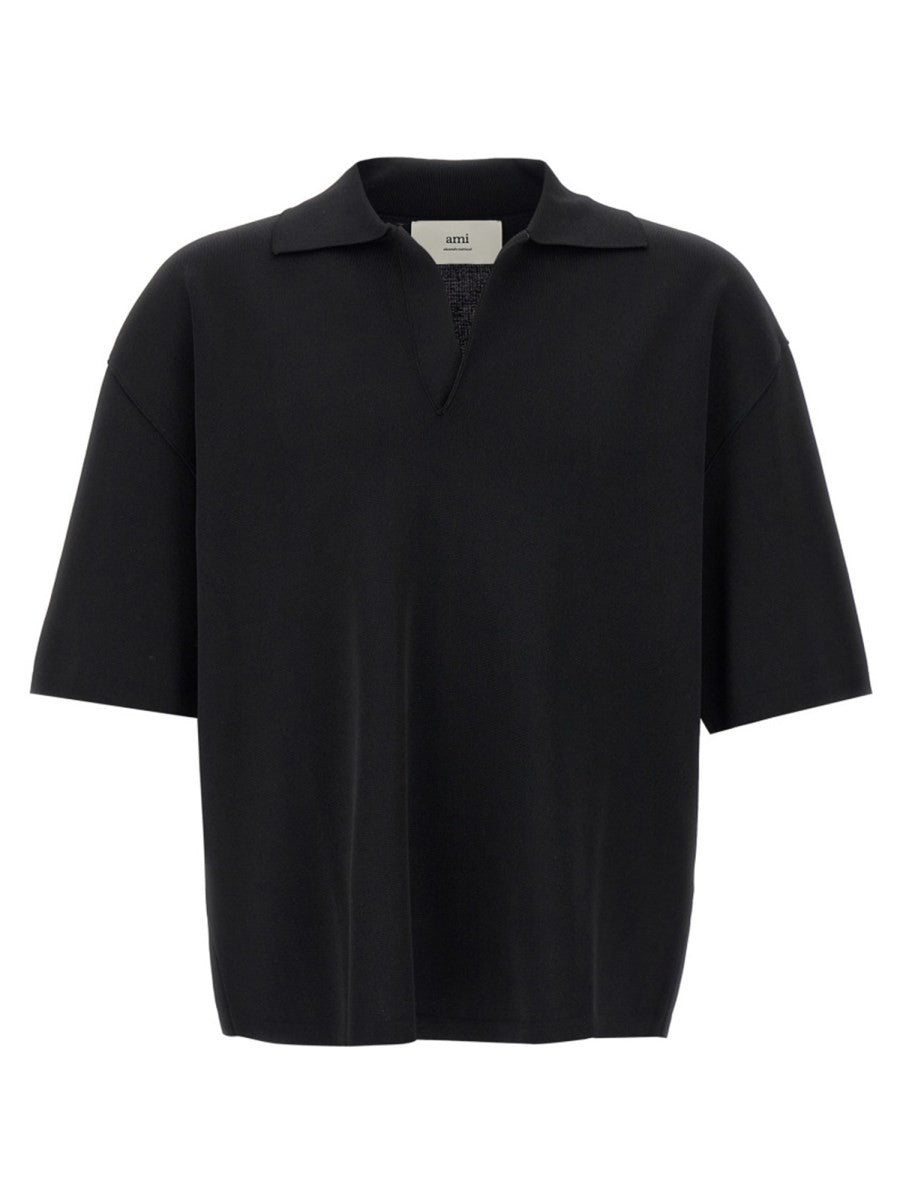 AMI PARIS - Woman - Black - POLO SHIRT