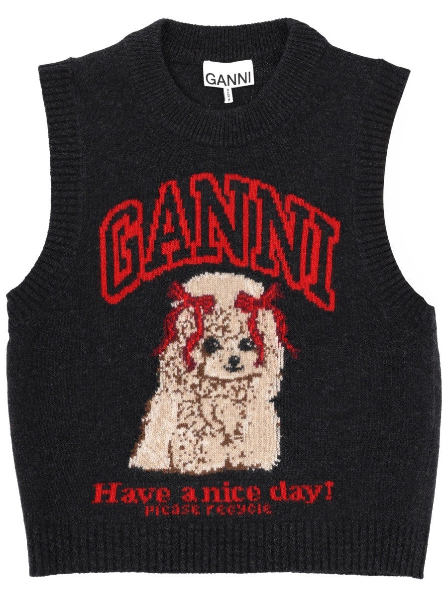 GANNI - Woman - Black - Vest