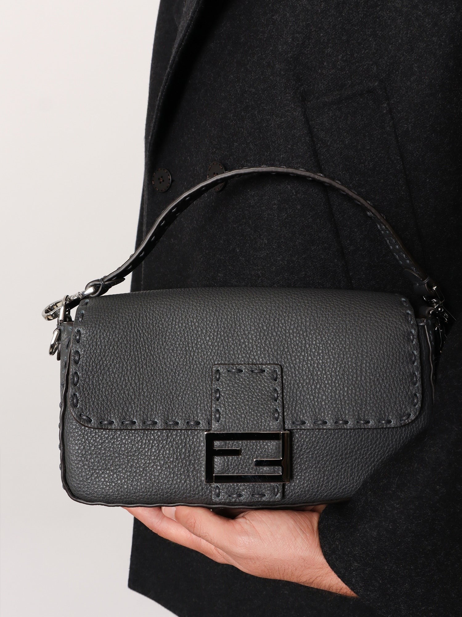 Fendi - Man - Grey - Belt Bag