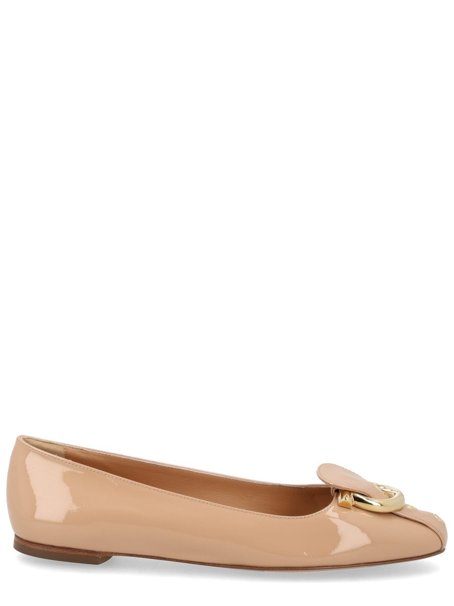 Ferragamo - Woman - Beige - Flat