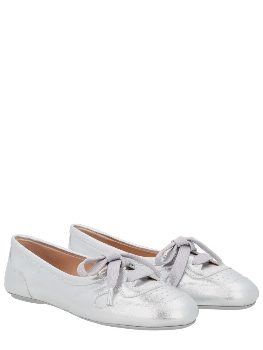 GIANVITO ROSSI - Woman - Silver - Flat