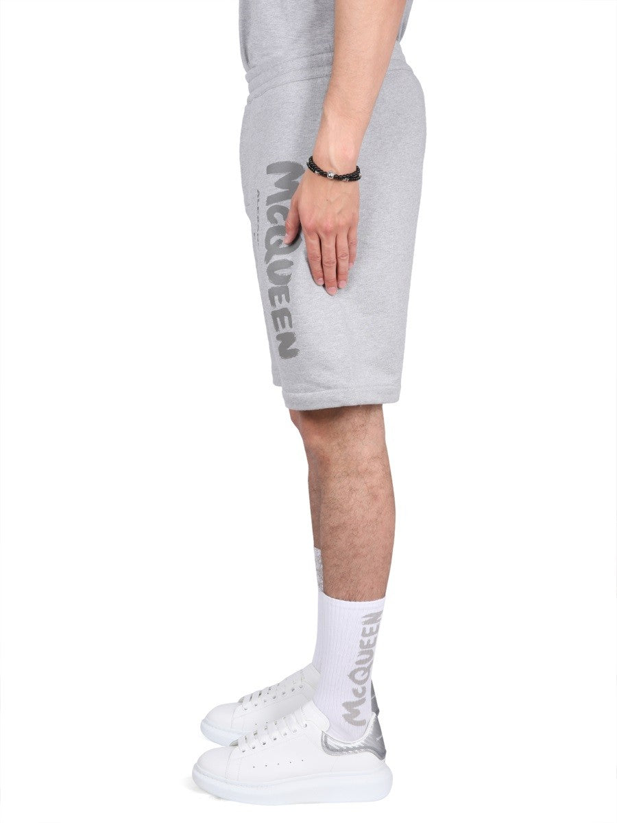 Alexander Mcqueen - Man - Grey - Shorts