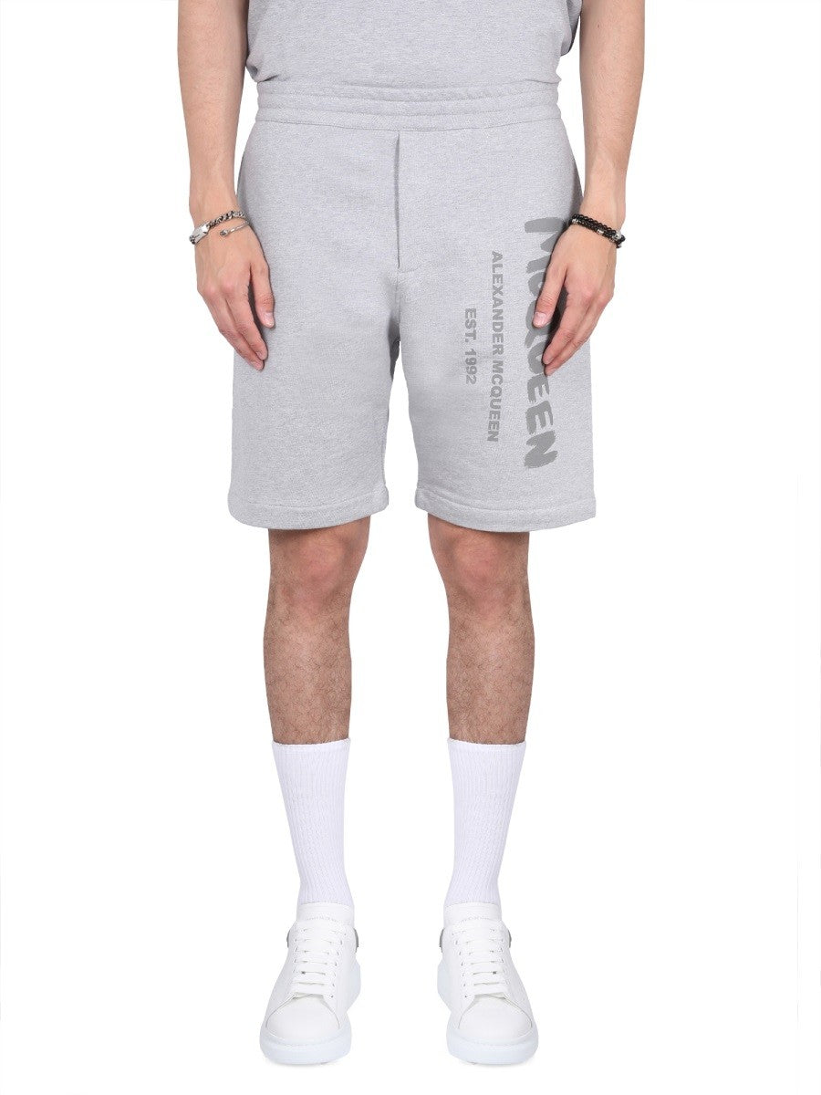Alexander Mcqueen - Man - Grey - Shorts
