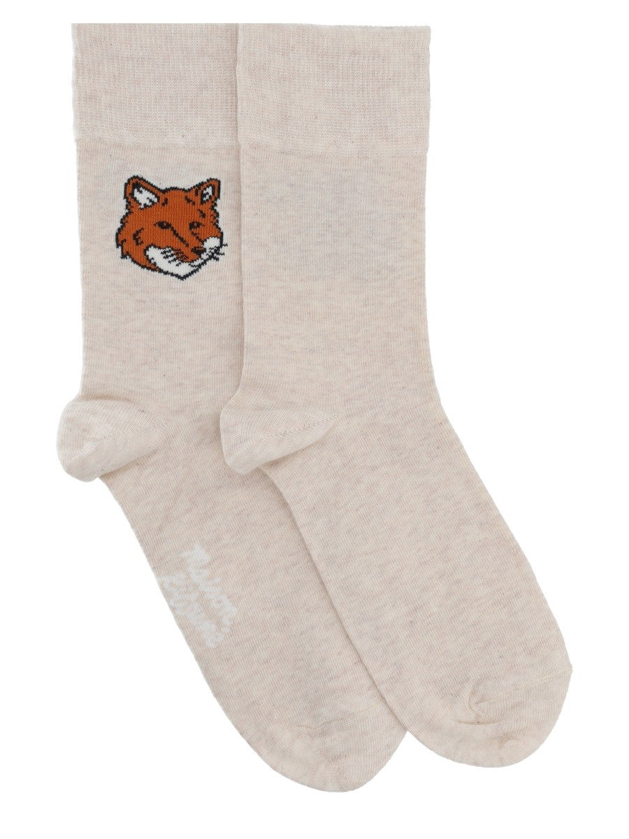 Maison Kitsune - Woman - Beige - Socks
